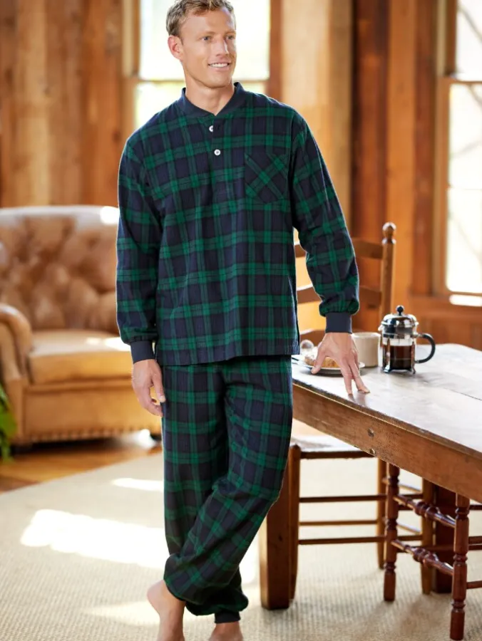 Men's Portuguese Cotton Flannel Ski Pajama Set