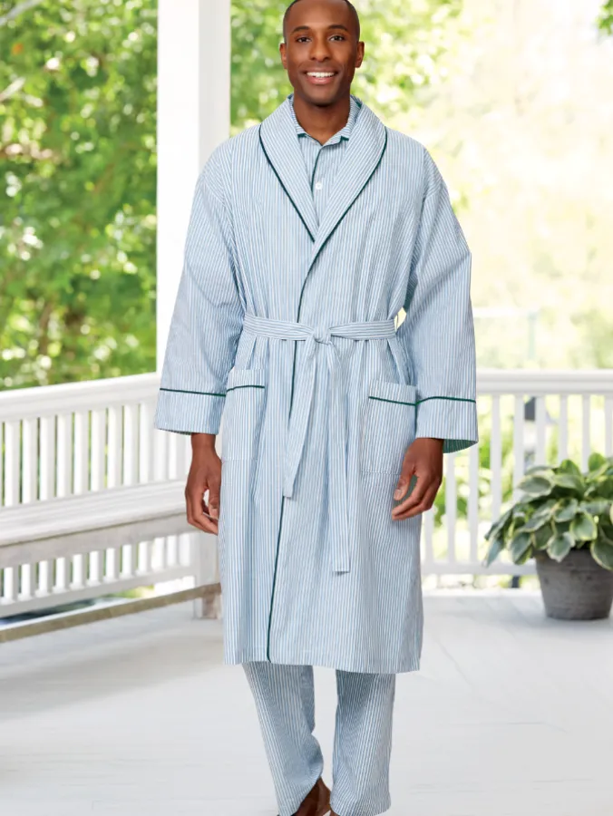 Men's Portuguese Percale Wrap Robe