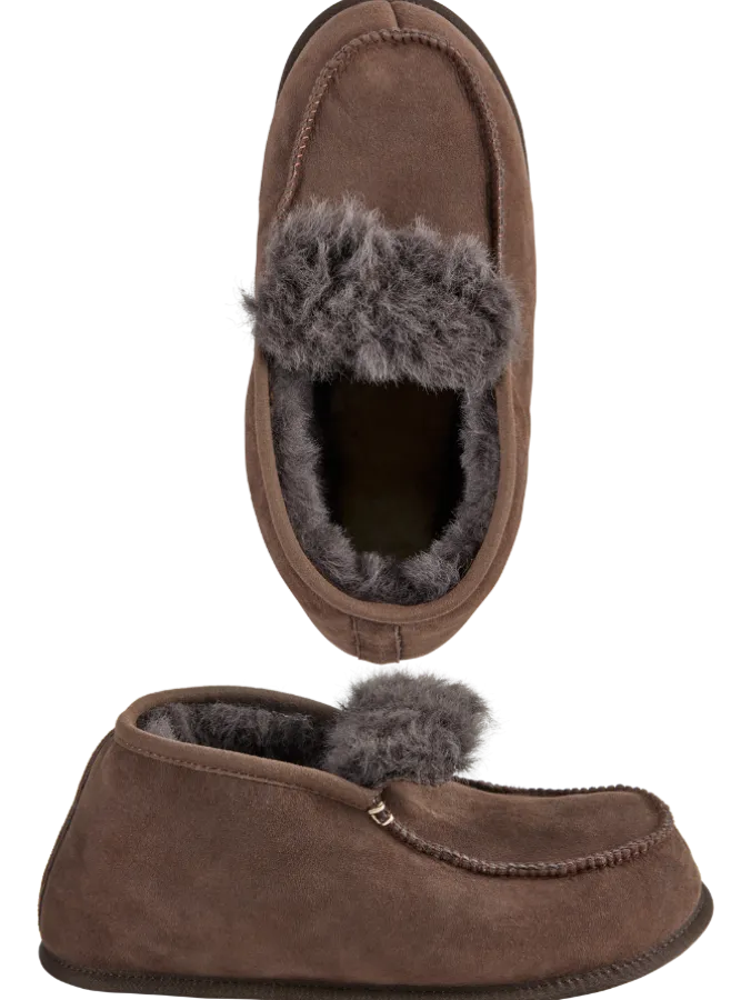 Men's Shearling Soft-Sole Bootie Slippers
