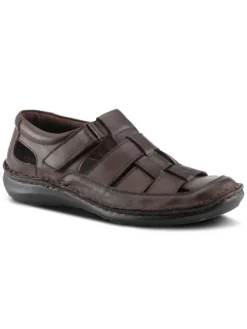 Men's Spring Step Closed-Back Leather Fisherman Sandals