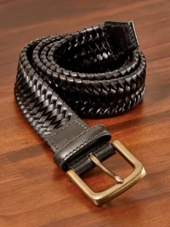 Men's Stretch Braided Leather Belt
