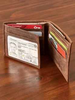Men's Tri-Fold Leather RFID-Blocking Wallet