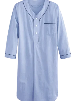 Men's True Blue Cotton Nightshirt