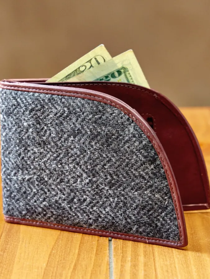 Men's Tweed Front Pocket RFID-Blocking Wallet