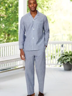 Men's Ultra-Light Cotton Voile Pajama Set