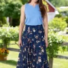 Midnight Rose Tiered Pull-On Skirt