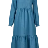 Midweight Linen Tiered Midi Dress