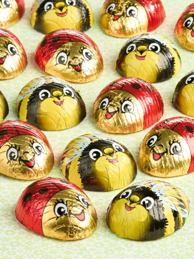 Milk Chocolate Bumblebees and Ladybugs, 8 Ounce Bag