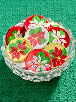 Milk Chocolate Foiled Poinsettias, 10 Ounce Bag