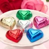 Milk Chocolate Foiled Rainbow Hearts, 10 Ounce Bag
