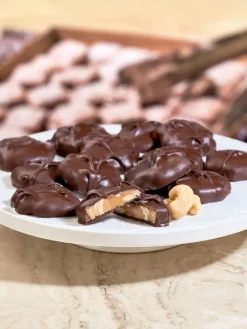 Milk or Dark Chocolate Cashew Caramel Patties, 12 oz. Bag