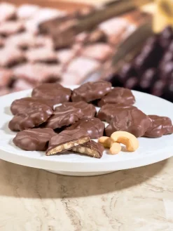 Milk or Dark Chocolate Cashew Caramel Patties, 12 oz. Bag