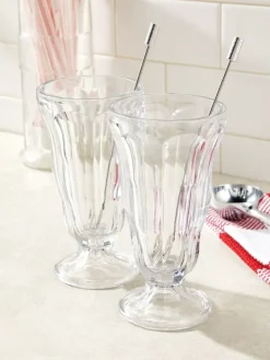 Milkshake Glasses, Set of 2