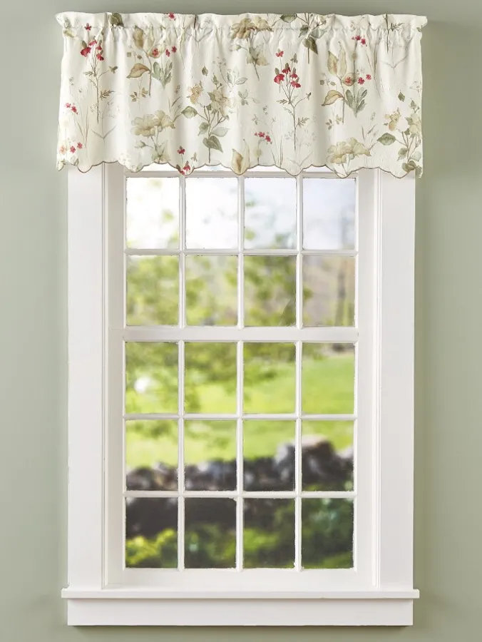 Mille Fleur Rod Pocket Tailored Valance by Country Curtains®