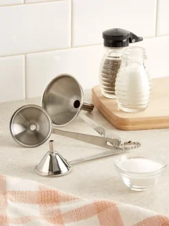 Mini Stainless Steel Funnel 3-Piece Set