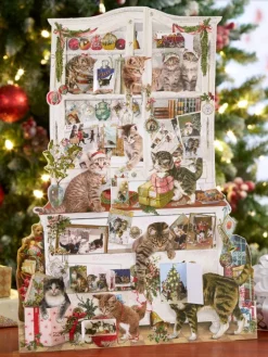Mischievous Christmas Cat Paper Advent Calendar