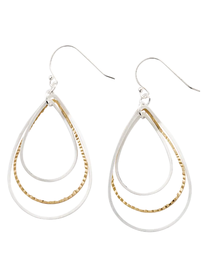 Mixed Metal Wire Earrings