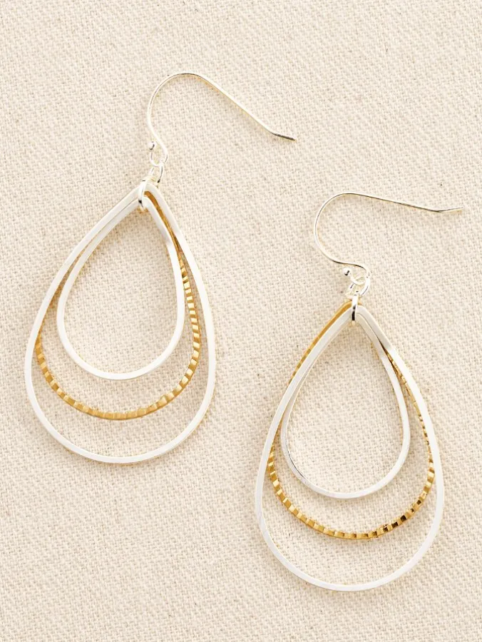 Mixed Metal Wire Earrings