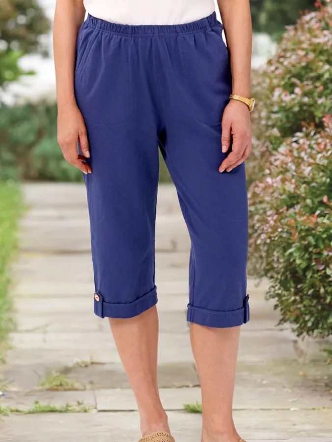 M.MAC® Cotton Knit Capri Pants