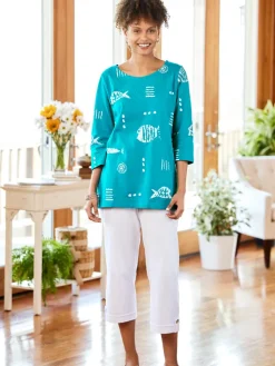 M.MAC Cotton Knit Capri Pants