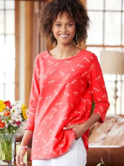 M.MAC® Dragonfly Scoop-Neck Cotton Knit Tunic