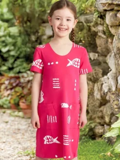M.MAC® Rock Fish Cotton Knit Dress for Girls