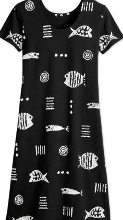 M.MAC Rock Fish Mid-Length Cotton Knit Dress