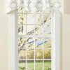 Modern Leaf Lined M-Shaped Rod Pocket Valance