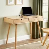 Modern Solid Wood Desk With USB Ports