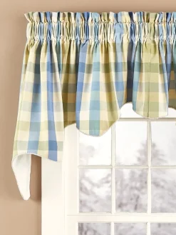 Moire Plaid Lined Rod Pocket Princess Swag Pair by Country Curtains®