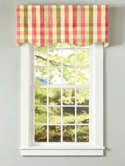 Moire Plaid Lined Rod Pocket Scalloped Valance by Country Curtains®