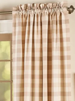 Moire Plaid Rod Pocket Curtains by Country Curtains®