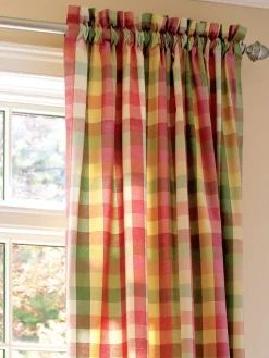 Moire Plaid Rod Pocket Curtains by Country Curtains®
