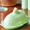 Mosser Fenton Hobnail Jadeite Butter Dish