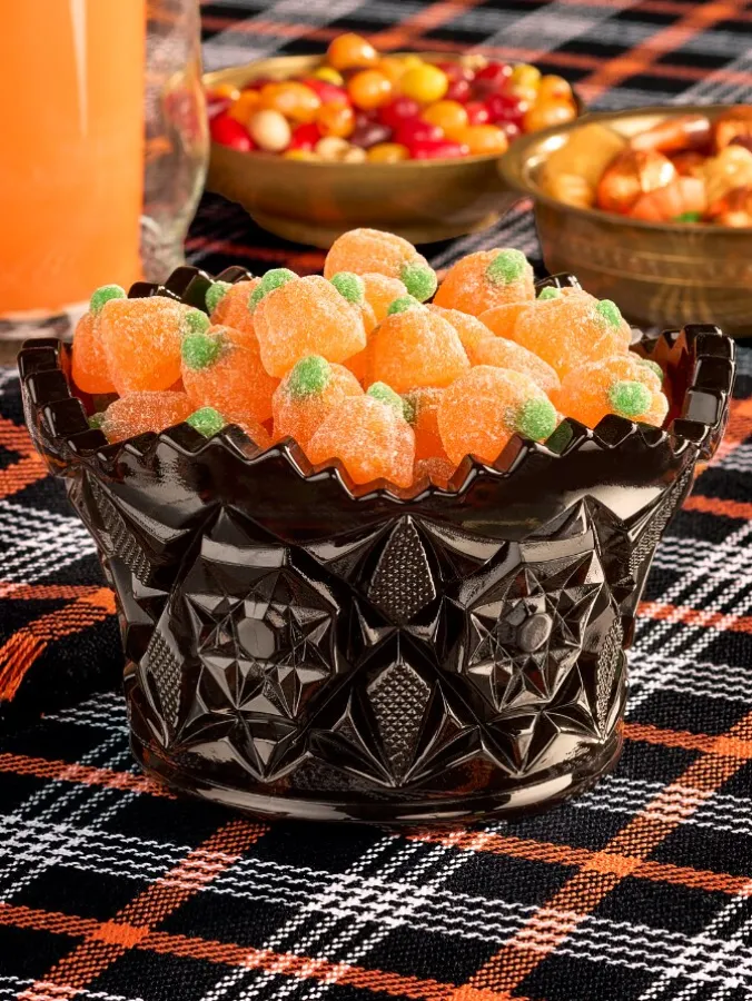 Mosser Glass Diamond Crown Candy Dish