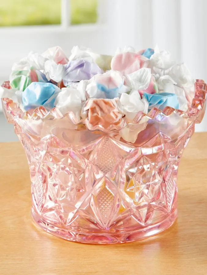 Mosser Glass Diamond Crown Candy Dish