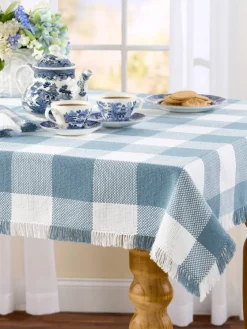 Mountain Weavers Buffalo Check Weave Cotton Tablecloth