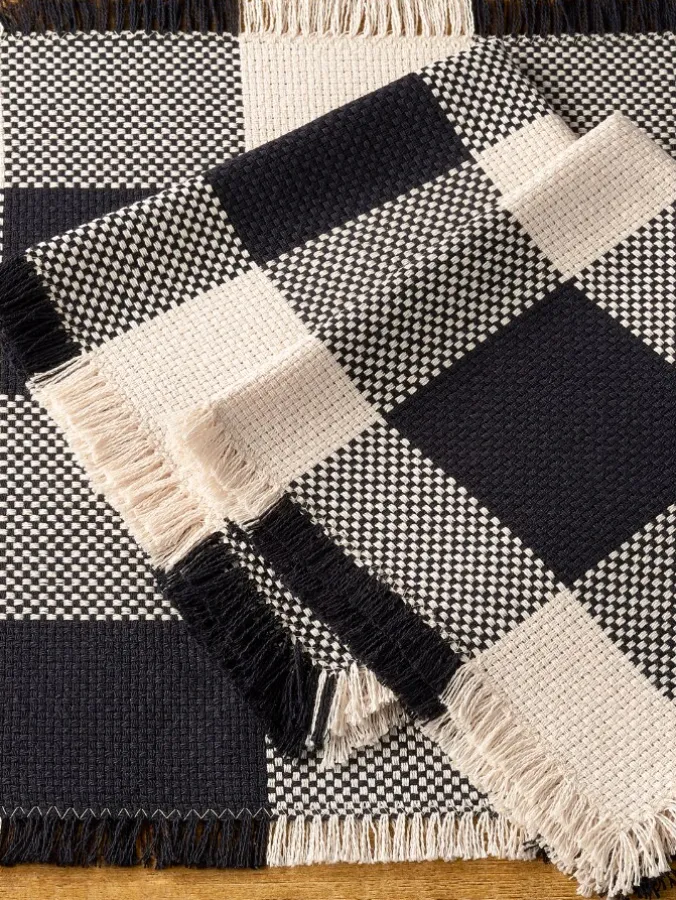 Mountain Weavers Buffalo Check Weave Cotton Napkin, Set of 2