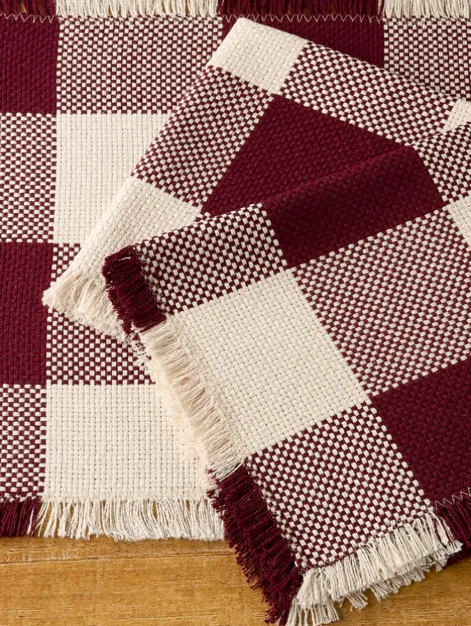 Mountain Weavers Buffalo Check Weave Cotton Napkin, Set of 2