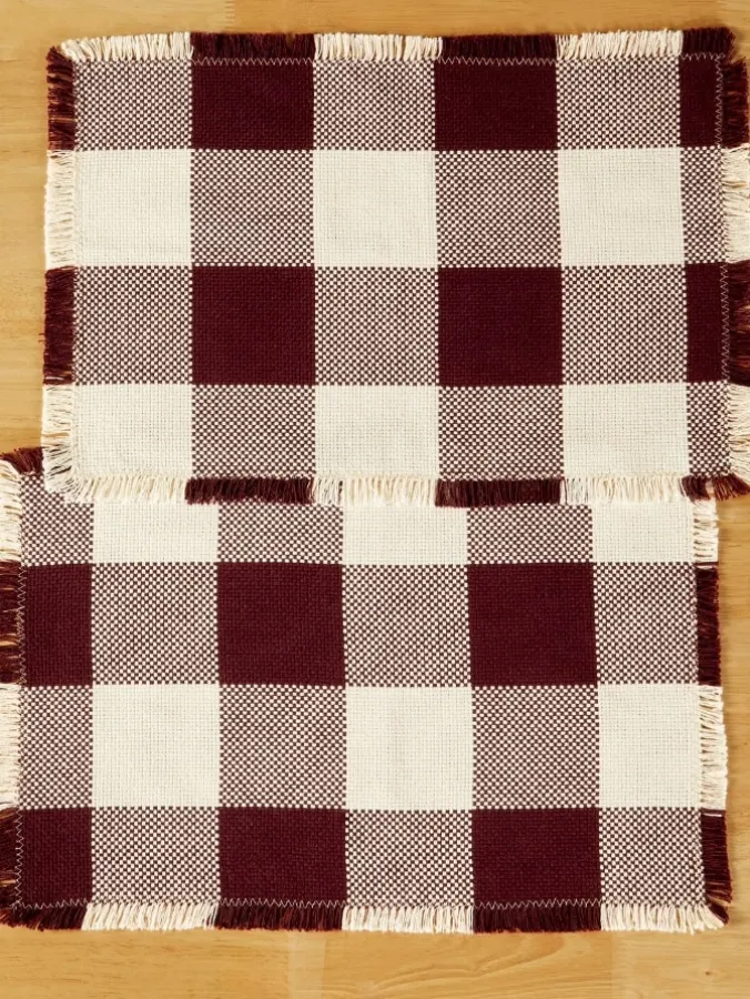 Mountain Weavers Buffalo Check Weave Cotton Placemat, Set of 2