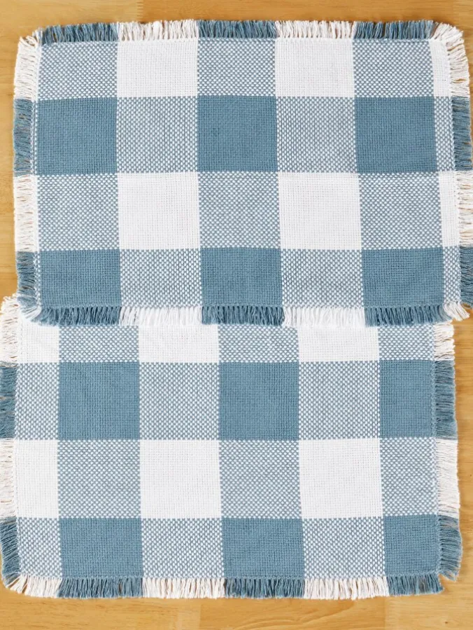 Mountain Weavers Buffalo Check Weave Cotton Placemat, Set of 2
