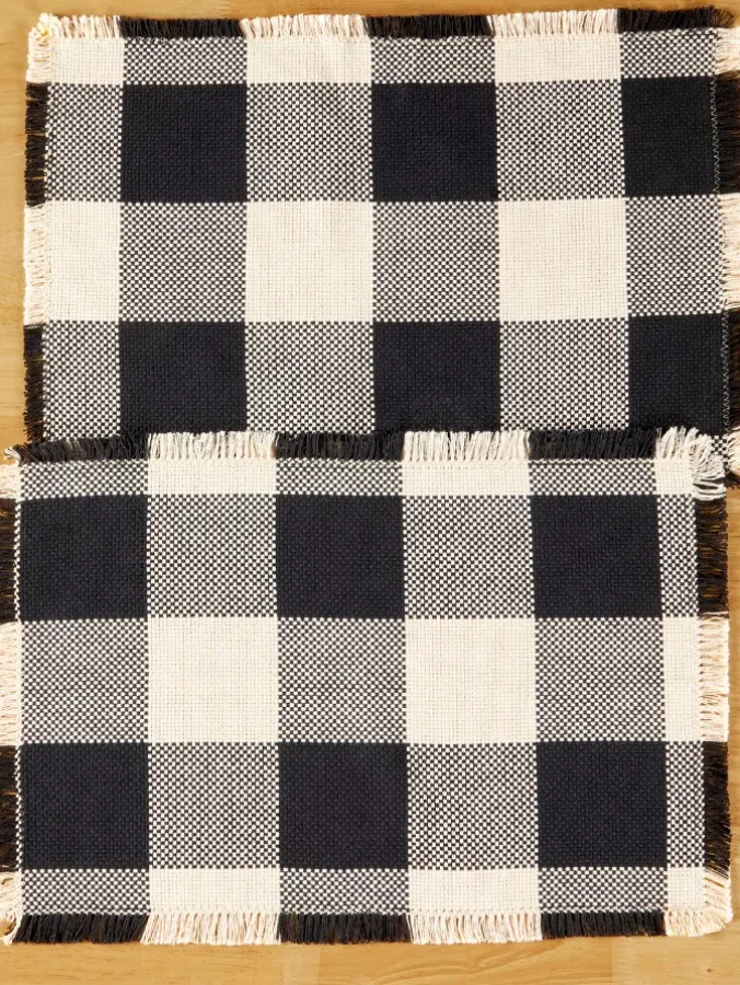 Mountain Weavers Buffalo Check Weave Cotton Placemat, Set of 2