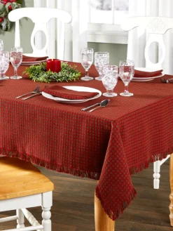 Mountain Weavers Christmas Cotton Tablecloth