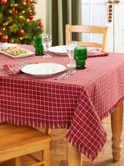 Mountain Weavers Christmas Cotton Tablecloth