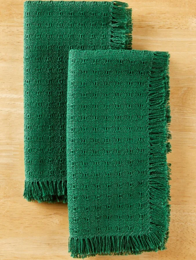 Mountain Weavers Christmas Cotton Napkins, Set of 2
