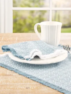 Mountain Weavers Diamond Mountain Weave Cotton Placemat, Set of 2