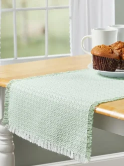 Mountain Weavers Dorset Weave Cotton Table Runner