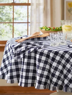 Mountain Weavers Farmhouse Weave Cotton Tablecloth