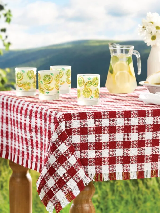 Mountain Weavers Farmhouse Weave Cotton Tablecloth