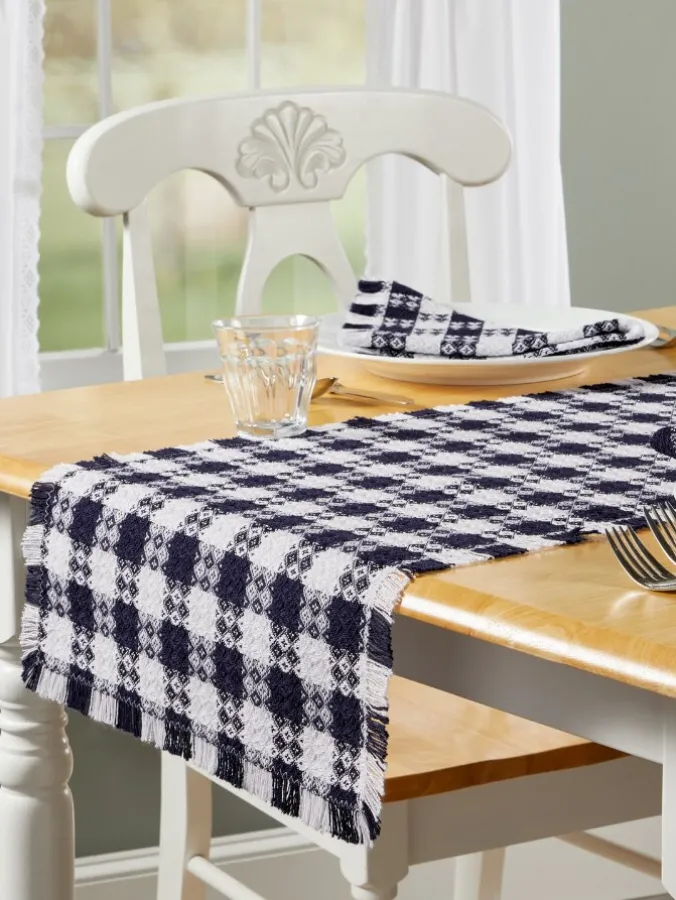 Mountain Weavers Farmhouse Weave Cotton Table Runner
